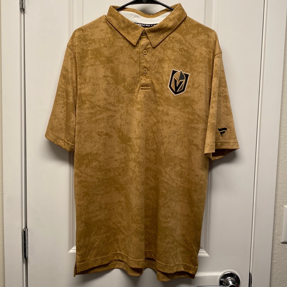 Mens Large - Vegas Golden Knights Team Issue Fanatics Authentic Pro Gold Polo